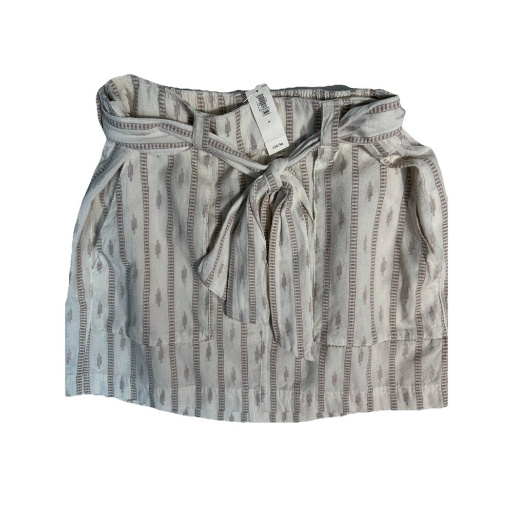 NWT OLD NAVY Women's Striped Tie Waist BOHO Ivory/Beige Size M - Picture 2 of 10